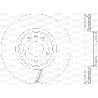 Jeu de 2 disques de frein avant OPEN PARTS BDR2843.20