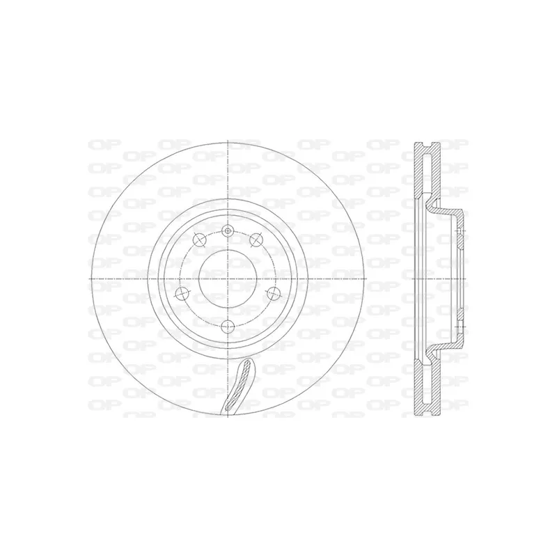 Jeu de 2 disques de frein avant OPEN PARTS BDR2843.20