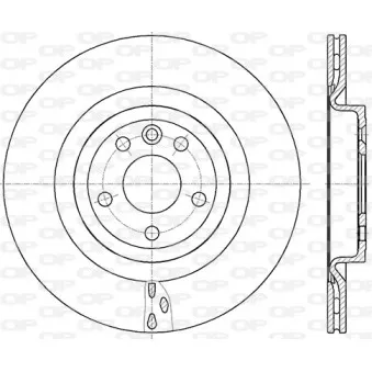 Jeu de 2 disques de frein arrière OPEN PARTS BDR2854.20