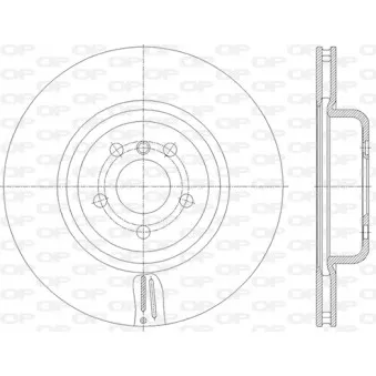 Jeu de 2 disques de frein arrière OPEN PARTS