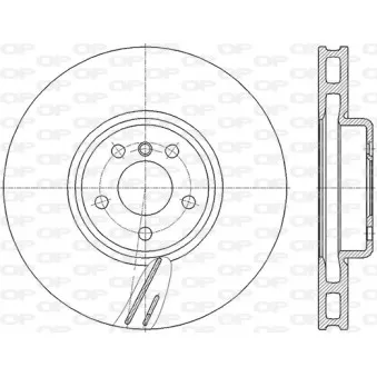 Disque de frein avant gauche OPEN PARTS BDR2857.20