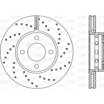 Jeu de 2 disques de frein avant OPEN PARTS BDRS1040.25