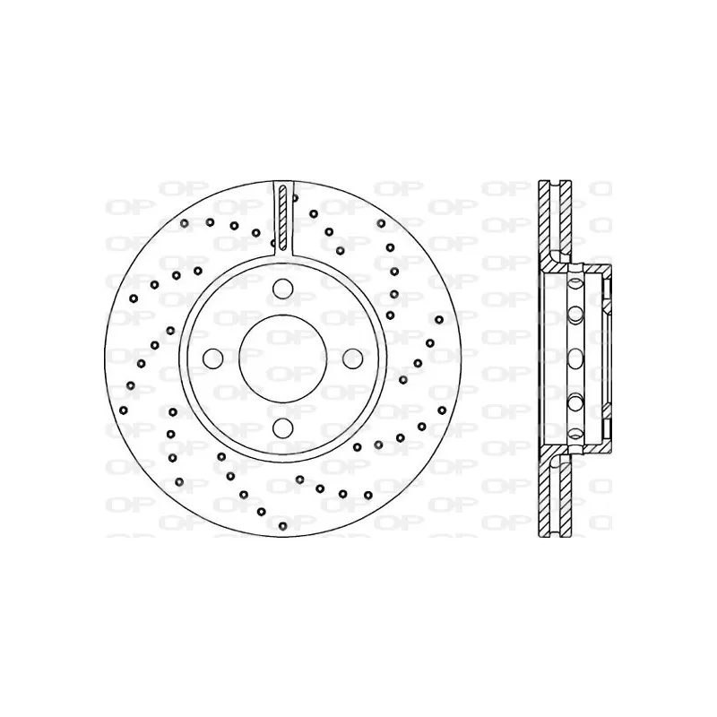 Jeu de 2 disques de frein avant OPEN PARTS BDRS1040.25