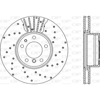 Jeu de 2 disques de frein avant OPEN PARTS BDRS1096.25