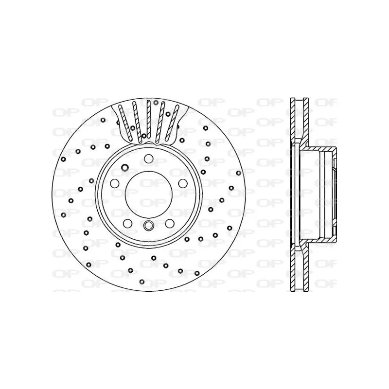 Jeu de 2 disques de frein avant OPEN PARTS BDRS1096.25