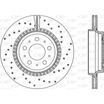 Jeu de 2 disques de frein arrière OPEN PARTS BDRS1975.25