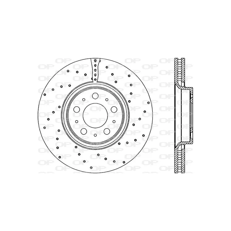 Jeu de 2 disques de frein avant OPEN PARTS BDRS1976.25