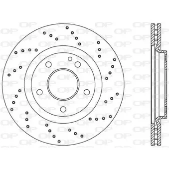 Jeu de 2 disques de frein avant OPEN PARTS BDRS2054.25