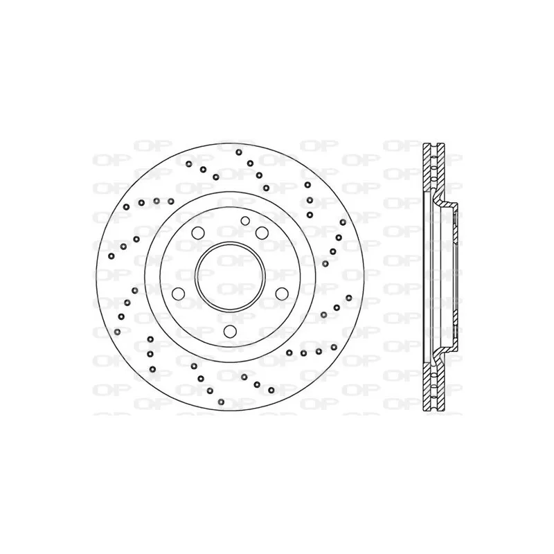 Jeu de 2 disques de frein avant OPEN PARTS BDRS2054.25