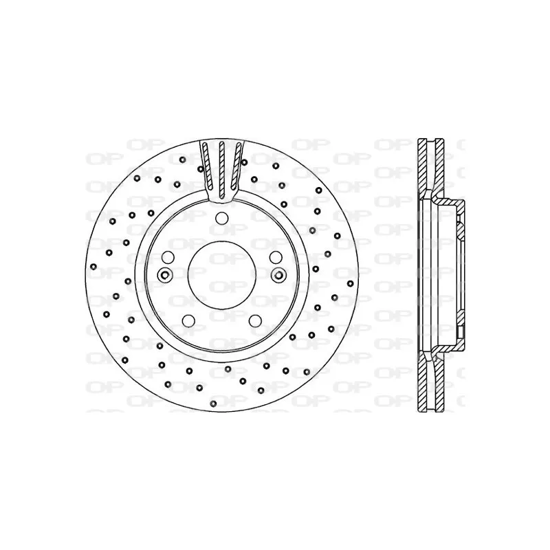 Jeu de 2 disques de frein avant OPEN PARTS BDRS2138.25