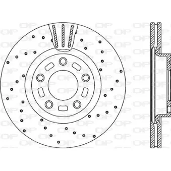 Jeu de 2 disques de frein avant OPEN PARTS BDRS2156.25