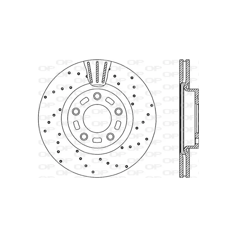 Jeu de 2 disques de frein avant OPEN PARTS BDRS2156.25