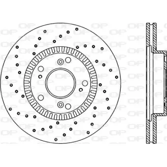 Jeu de 2 disques de frein avant OPEN PARTS BDRS2162.25