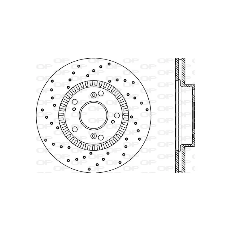 Jeu de 2 disques de frein avant OPEN PARTS BDRS2162.25