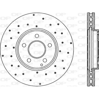 Jeu de 2 disques de frein avant OPEN PARTS BDRS2267.25