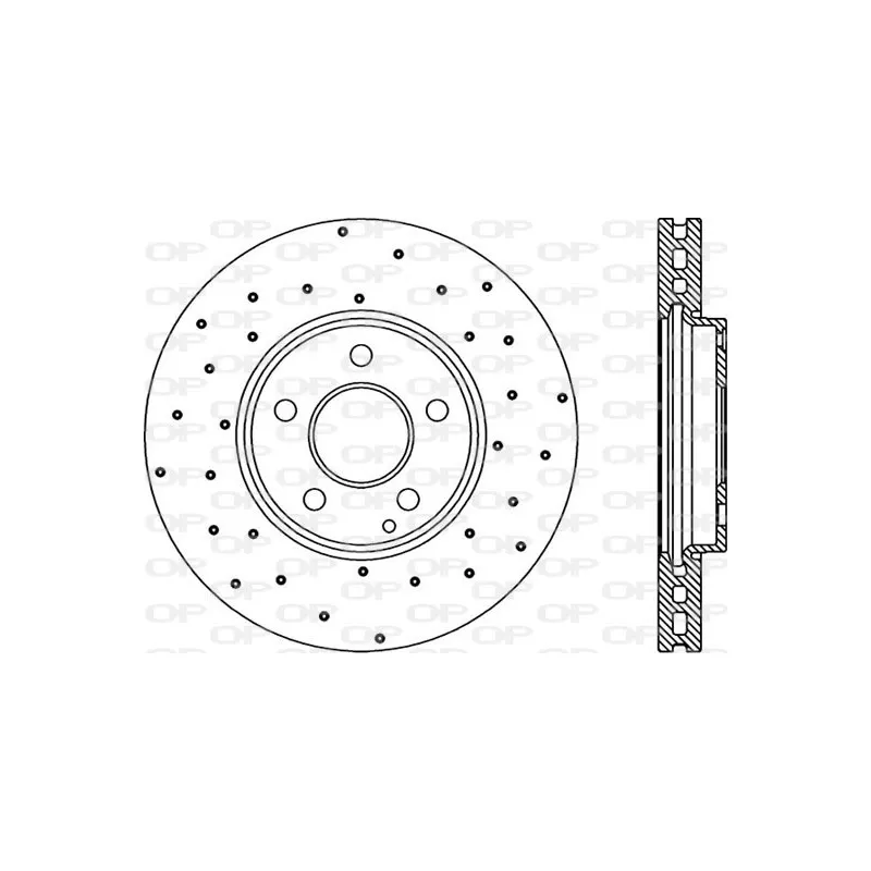 Jeu de 2 disques de frein avant OPEN PARTS BDRS2267.25