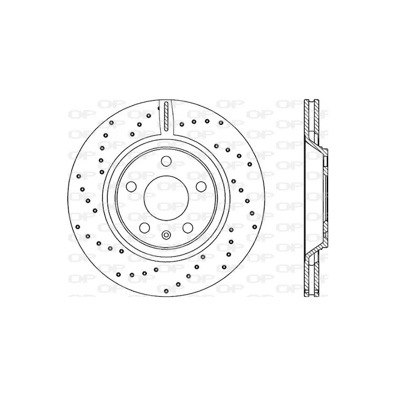 Jeu de 2 disques de frein arrière OPEN PARTS BDRS2271.25