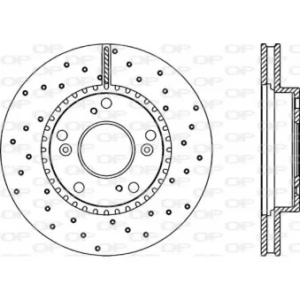 Jeu de 2 disques de frein avant OPEN PARTS BDRS2274.25