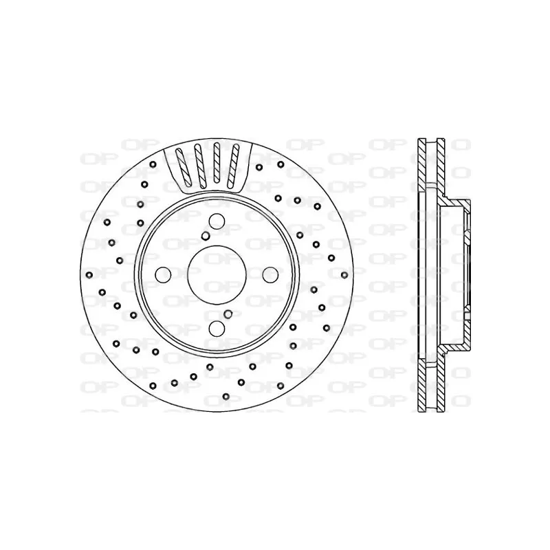 Jeu de 2 disques de frein avant OPEN PARTS BDRS2292.25