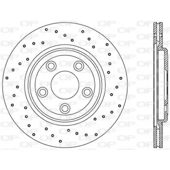 Jeu de 2 disques de frein arrière OPEN PARTS BDRS2358.25