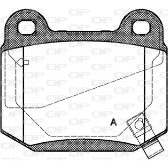 Jeu de 4 plaquettes de frein arrière OPEN PARTS BPA0014.52