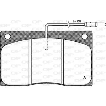 Jeu de 4 plaquettes de frein avant OPEN PARTS BPA0044.02