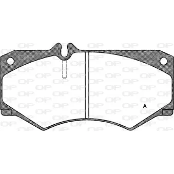 Jeu de 4 plaquettes de frein avant OPEN PARTS BPA0047.30