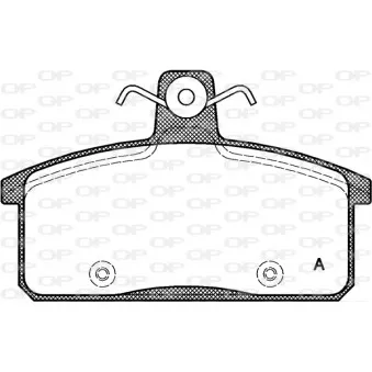 Jeu de 4 plaquettes de frein avant OPEN PARTS BPA0128.50