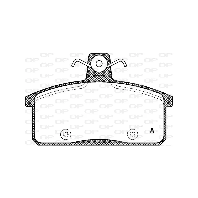 Jeu de 4 plaquettes de frein avant OPEN PARTS BPA0128.50