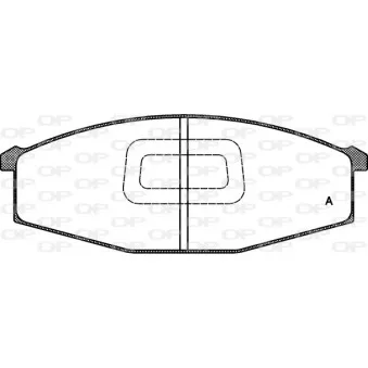 Jeu de 4 plaquettes de frein avant OPEN PARTS BPA0129.10