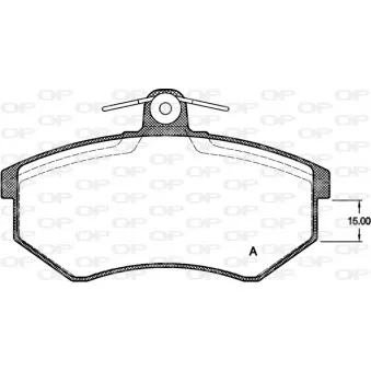 Jeu de 4 plaquettes de frein avant OPEN PARTS BPA0134.00