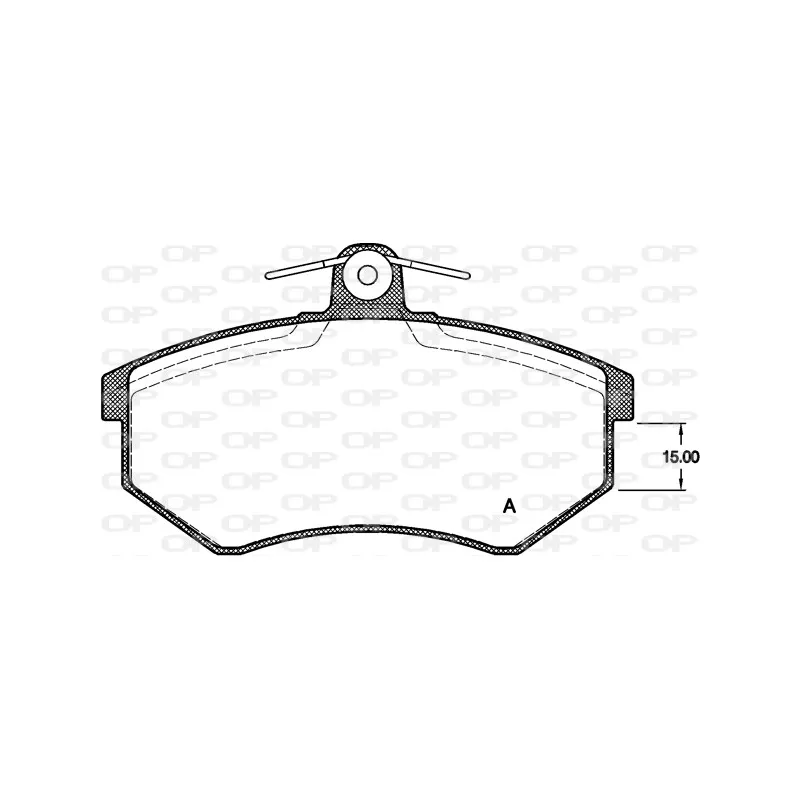 Jeu de 4 plaquettes de frein avant OPEN PARTS BPA0134.00