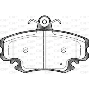 Jeu de 4 plaquettes de frein avant OPEN PARTS BPA0141.20