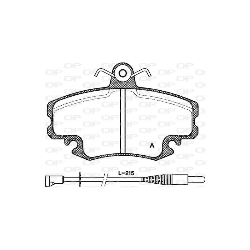 Jeu de 4 plaquettes de frein avant OPEN PARTS BPA0141.32