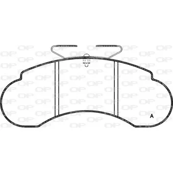 Jeu de 4 plaquettes de frein avant OPEN PARTS BPA0142.10