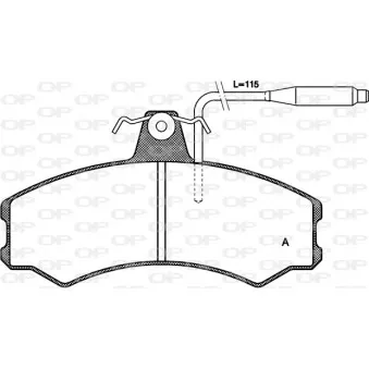 Jeu de 4 plaquettes de frein avant OPEN PARTS BPA0143.02