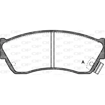 Jeu de 4 plaquettes de frein avant OPEN PARTS BPA0147.22