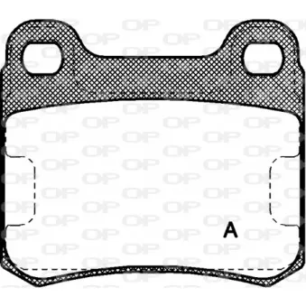 Jeu de 4 plaquettes de frein arrière OPEN PARTS BPA0157.10