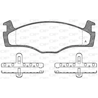 Jeu de 4 plaquettes de frein avant OPEN PARTS BPA0171.00