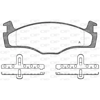 Jeu de 4 plaquettes de frein avant OPEN PARTS BPA0171.10