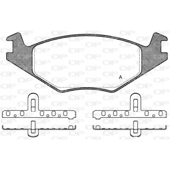 Jeu de 4 plaquettes de frein avant OPEN PARTS BPA0171.20