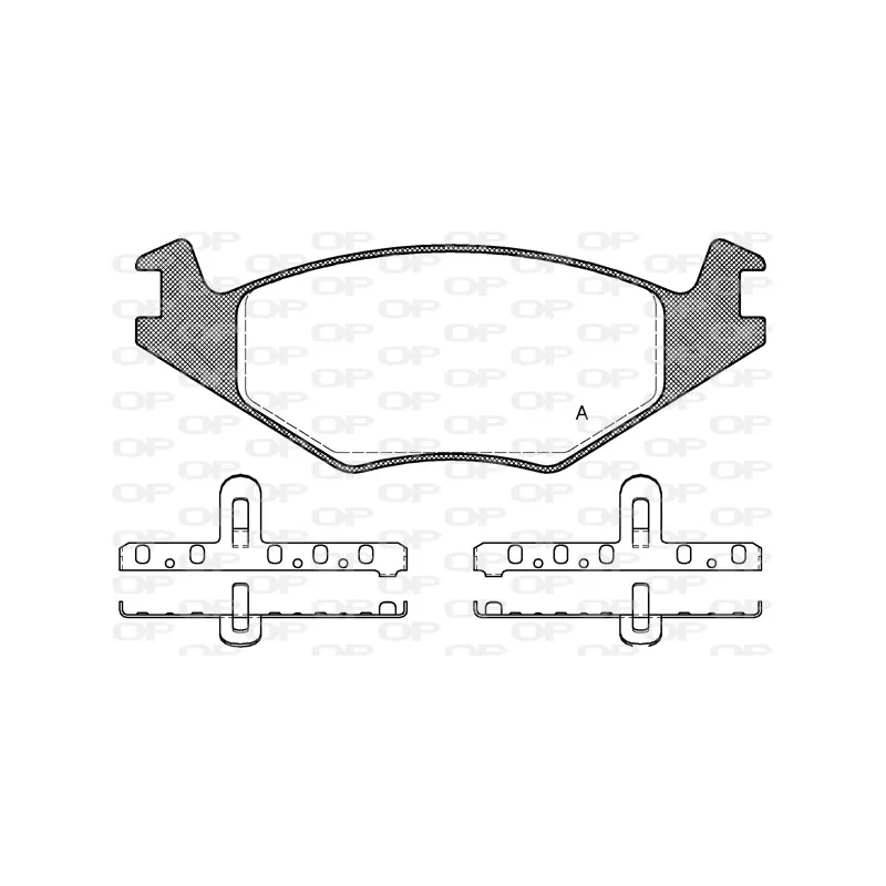 Jeu de 4 plaquettes de frein avant OPEN PARTS BPA0171.20