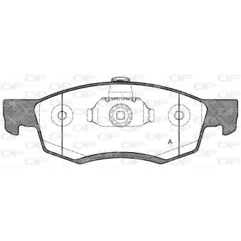 Jeu de 4 plaquettes de frein avant OPEN PARTS BPA0172.32