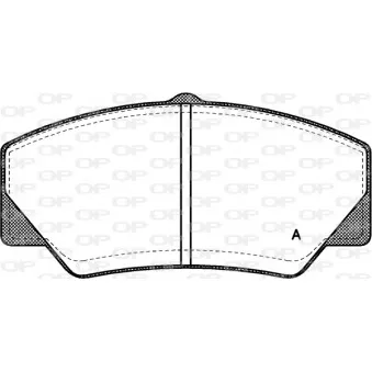 Jeu de 4 plaquettes de frein avant OPEN PARTS BPA0206.00