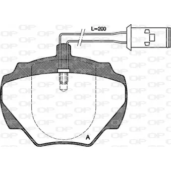 Jeu de 4 plaquettes de frein arrière OPEN PARTS BPA0222.01