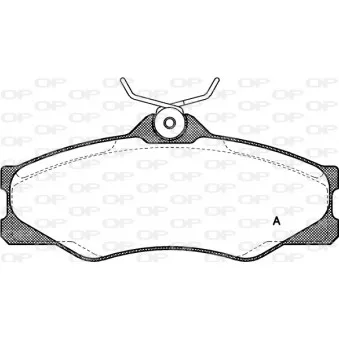 Jeu de 4 plaquettes de frein avant OPEN PARTS BPA0223.00