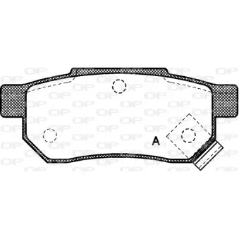 Jeu de 4 plaquettes de frein avant OPEN PARTS BPA0233.02