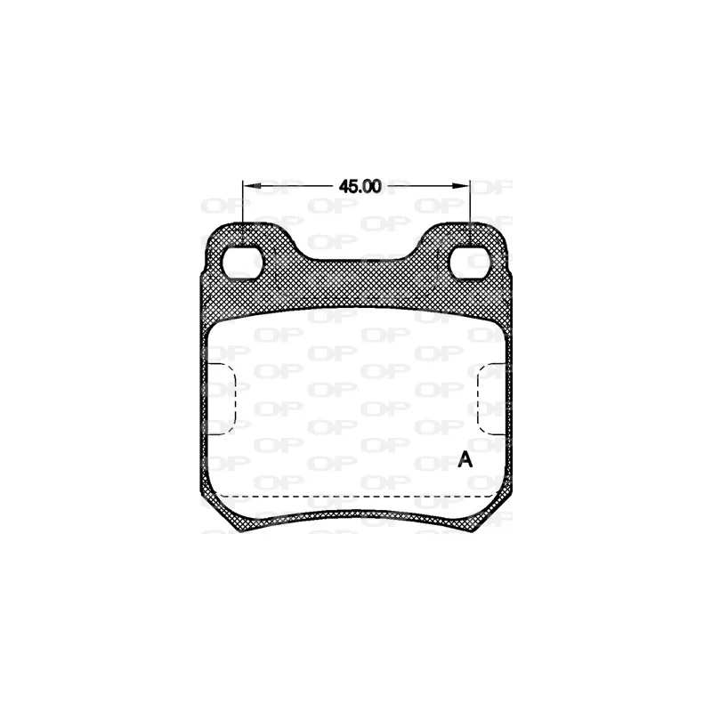 Jeu de 4 plaquettes de frein arrière OPEN PARTS BPA0239.40