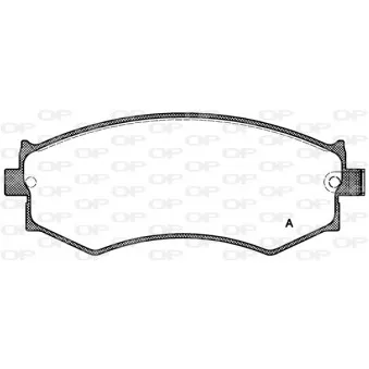 Jeu de 4 plaquettes de frein avant OPEN PARTS BPA0350.04