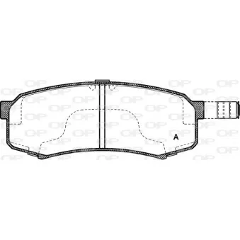 Jeu de 4 plaquettes de frein arrière OPEN PARTS BPA0413.04